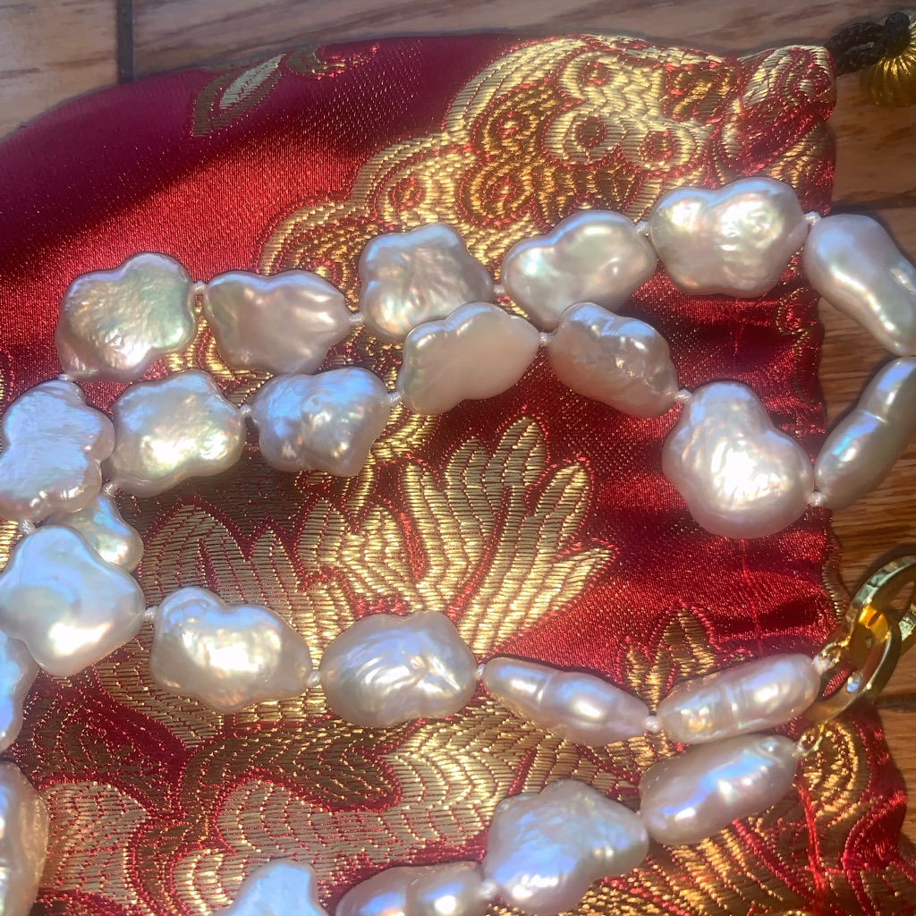 Unique Butterfly Edison Pearl With 14k Gold Plated Clasp